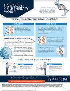 Gene therapy techniques infographic